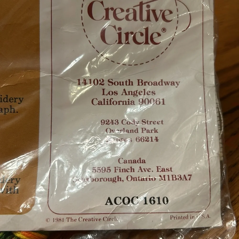 The creative circle 1611 sentimental keepsake floral bell pull sealed bag new